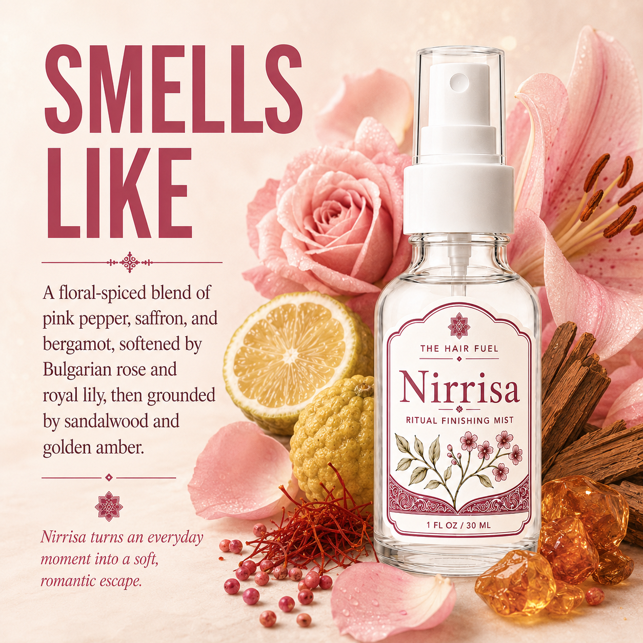 Nirrisa Hair Perfume Luxurious Floral Mist
