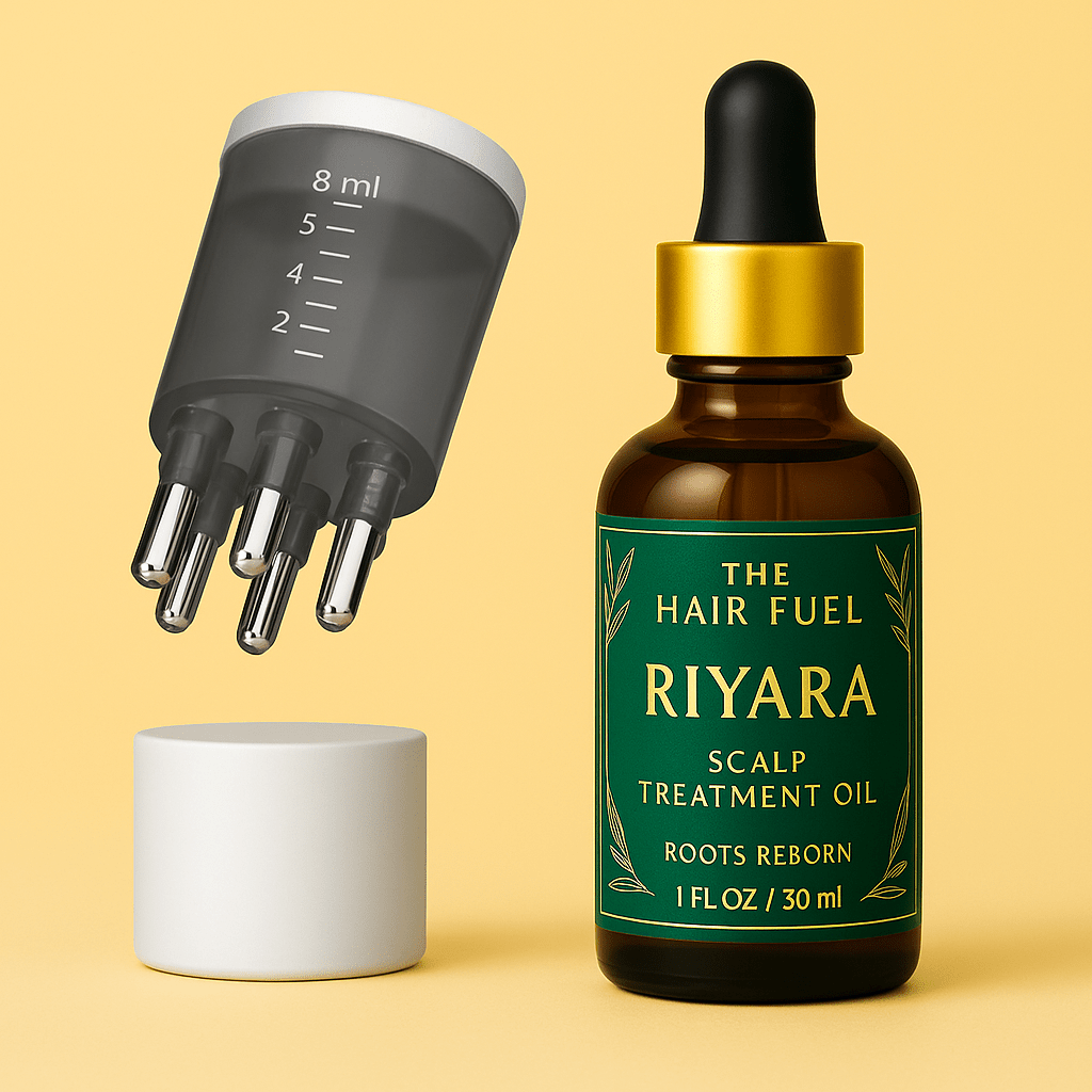 The Hair FuelRiyara Root - Applicator Scalp Oil & Oil Activator Brush Duo