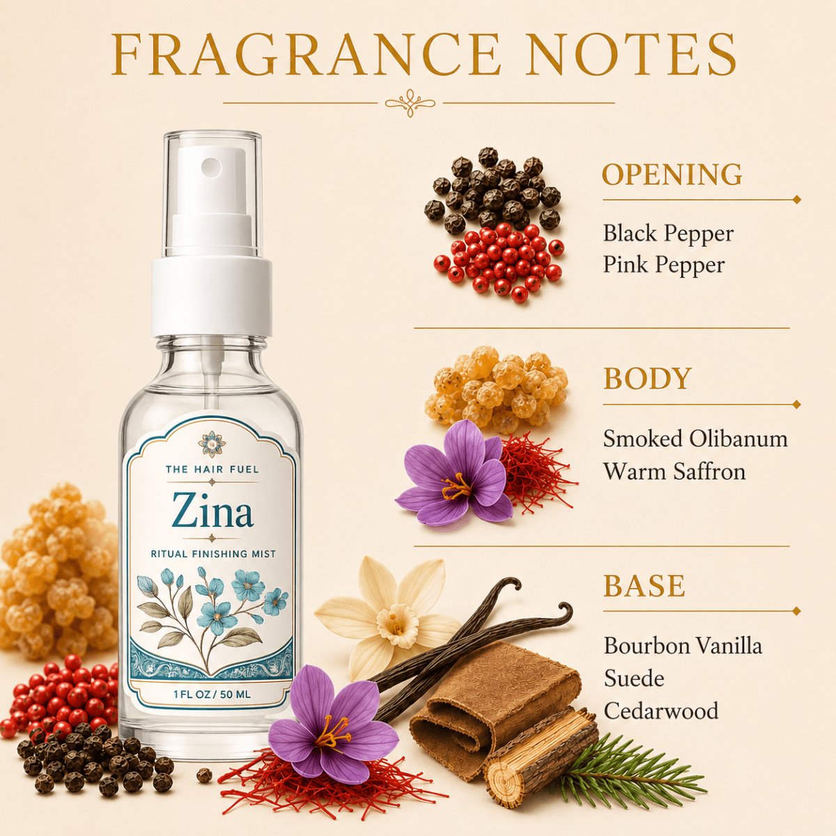 Zina Hair Perfume MistThe Hair Fuel