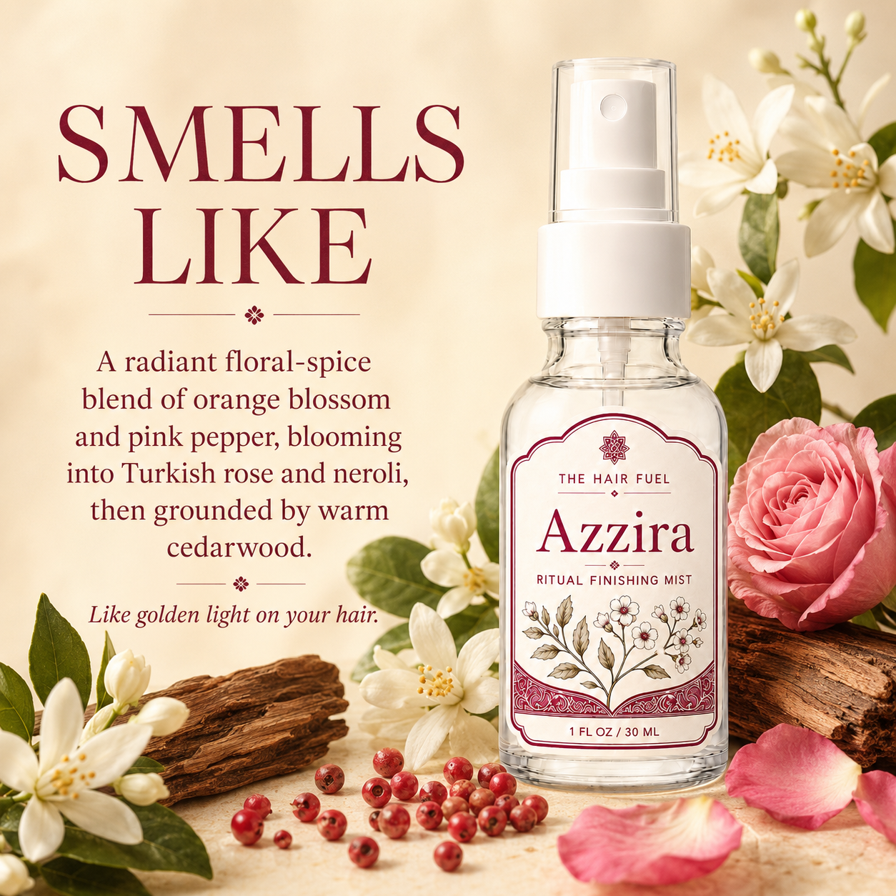 Golden Botanical Hair Finishing Mist Mini Duo | Azzira + Nara