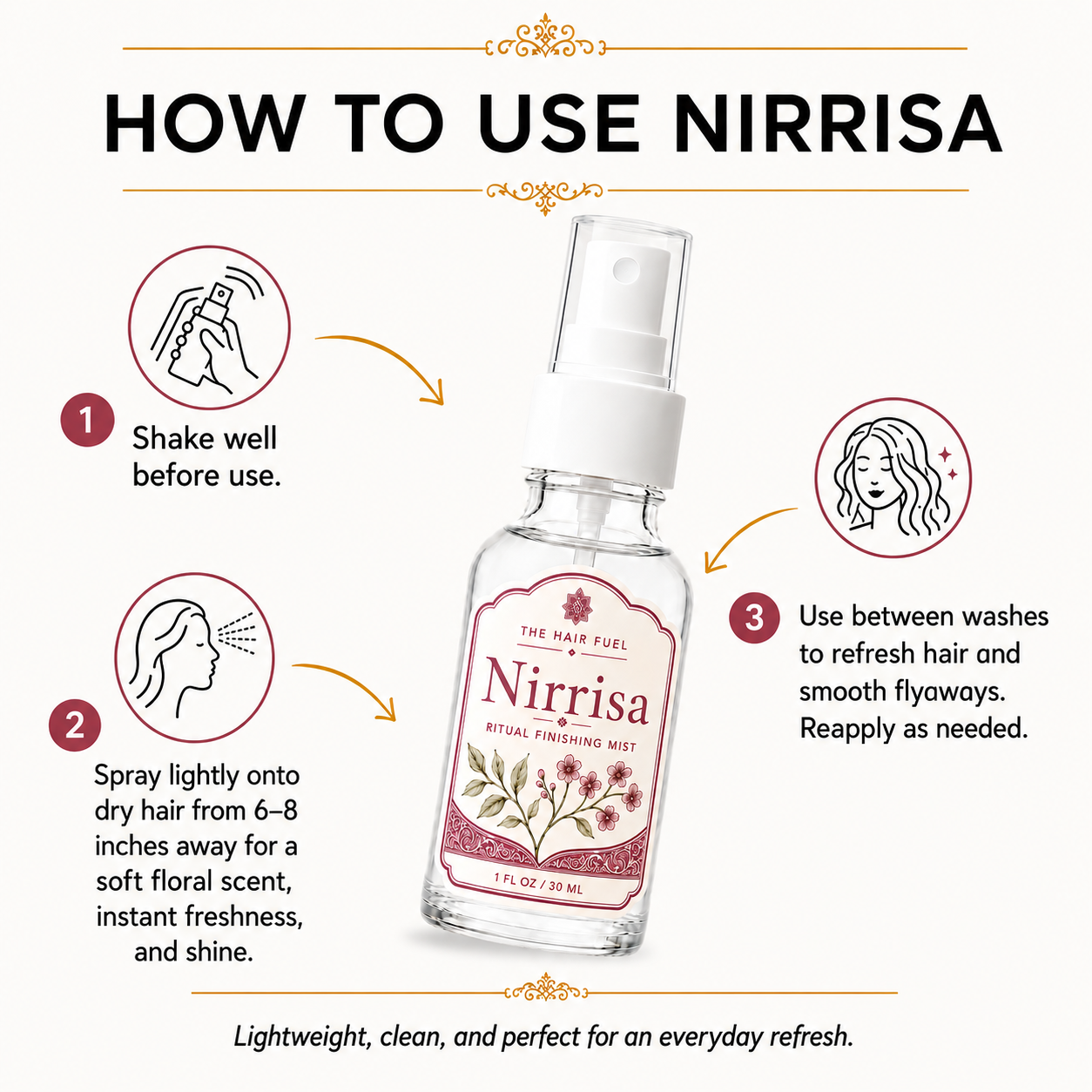 Nirrisa Hair Perfume Luxurious Floral Mist