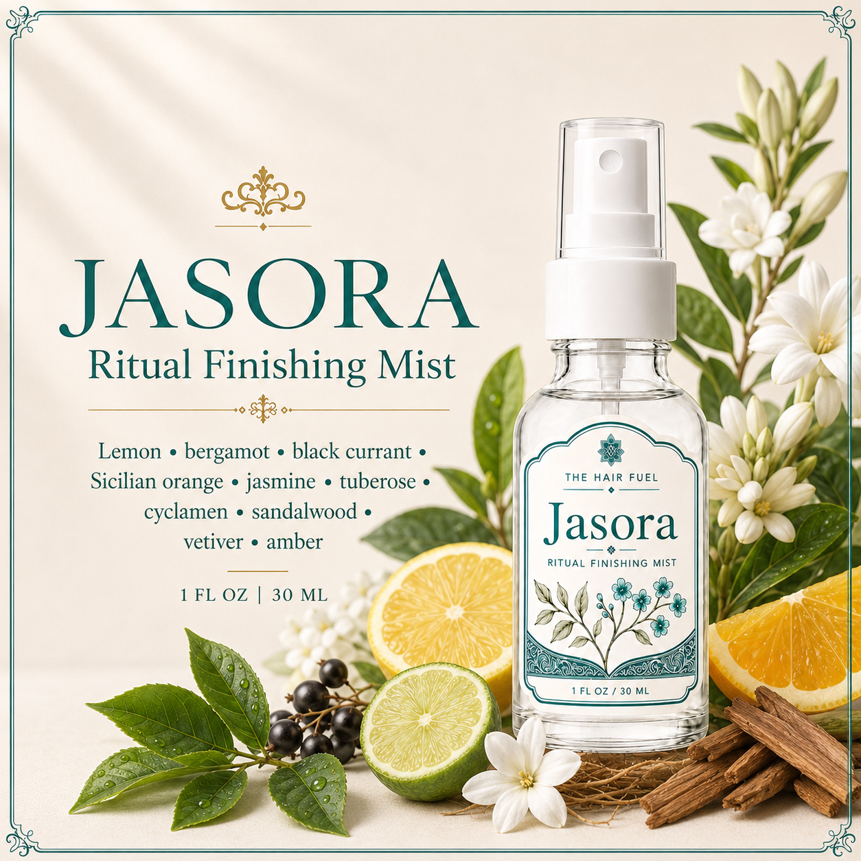 Jasora Hair Perfume Fresh Citrus &amp; Floral Mist