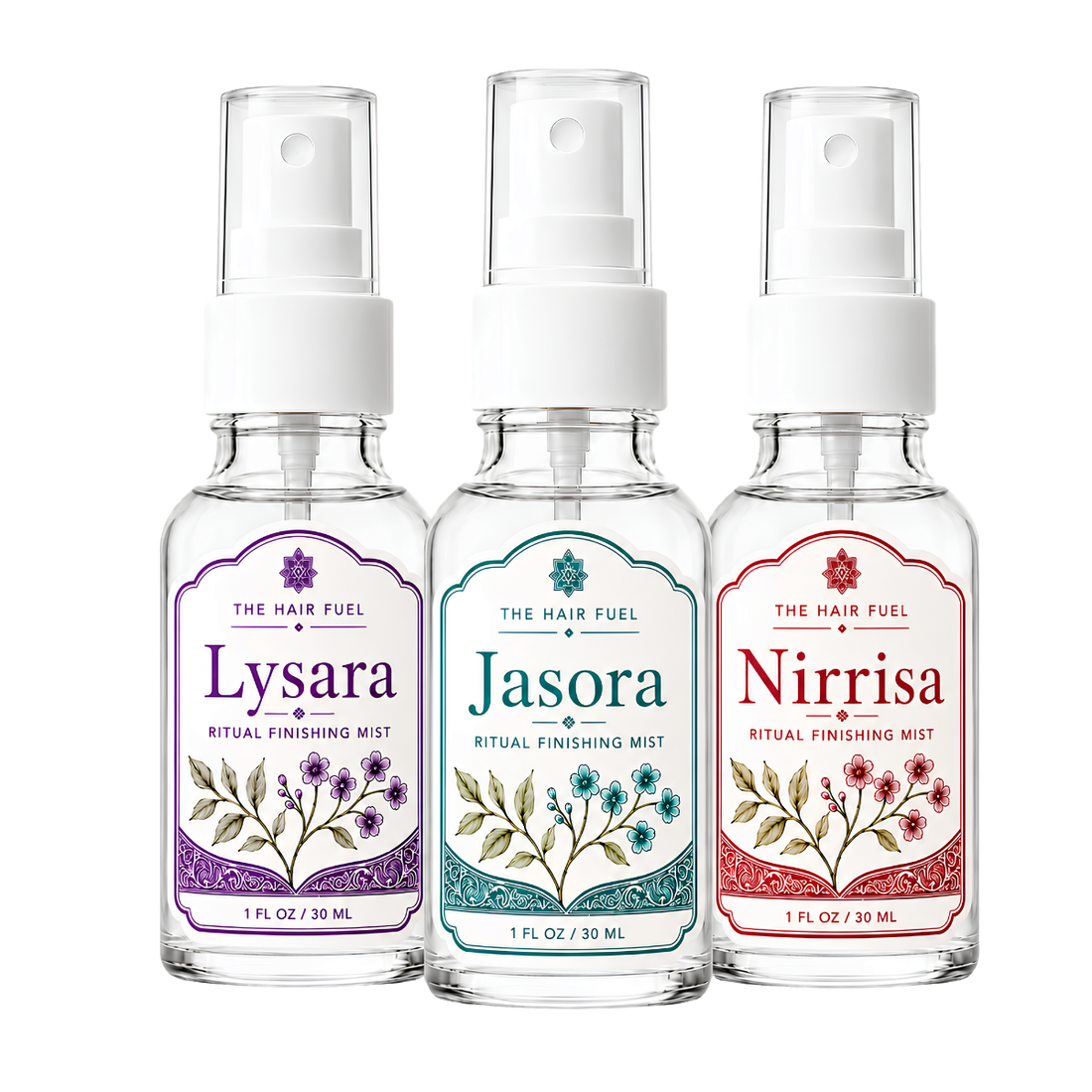 Floral Hair Finishing Mist Mini Trio | Clean, Luxurious &amp; Botanical Scents