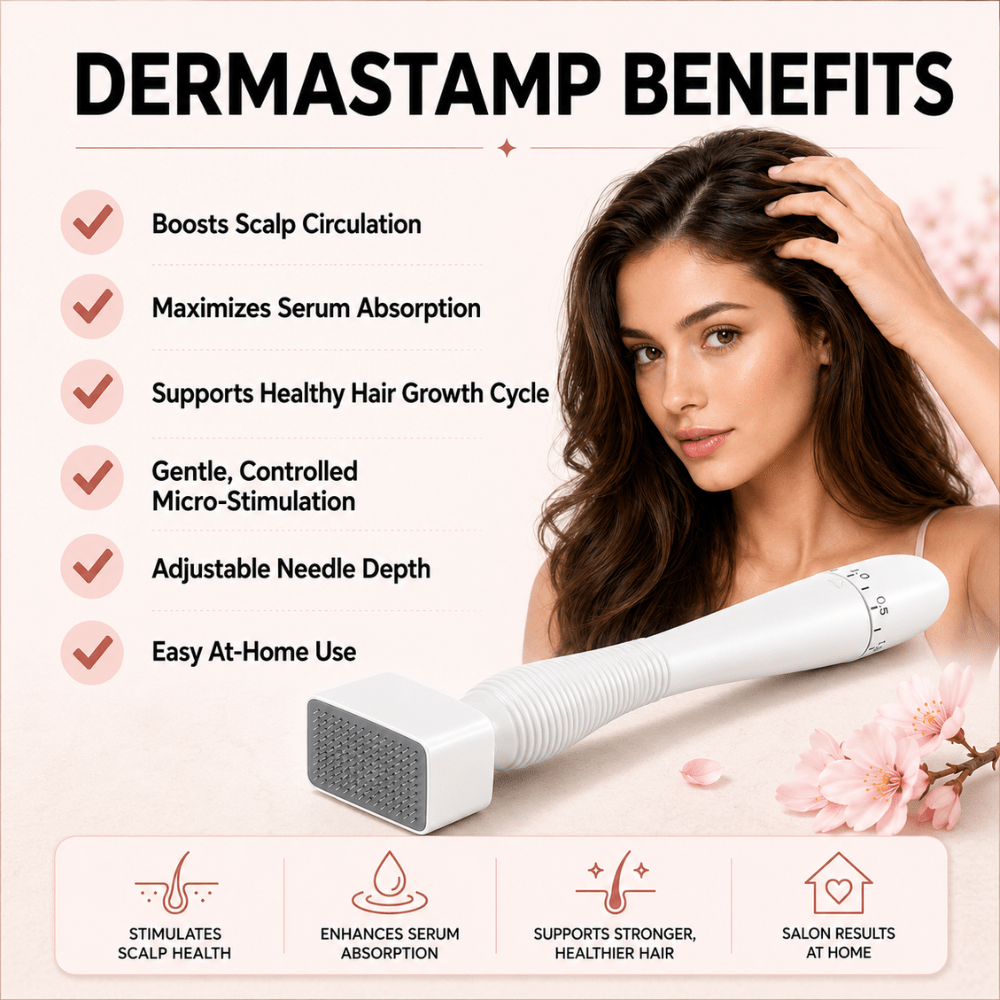 Derma Stamp for Hair Growth &amp; Scalp MicroneedlingThe Hair Fuel