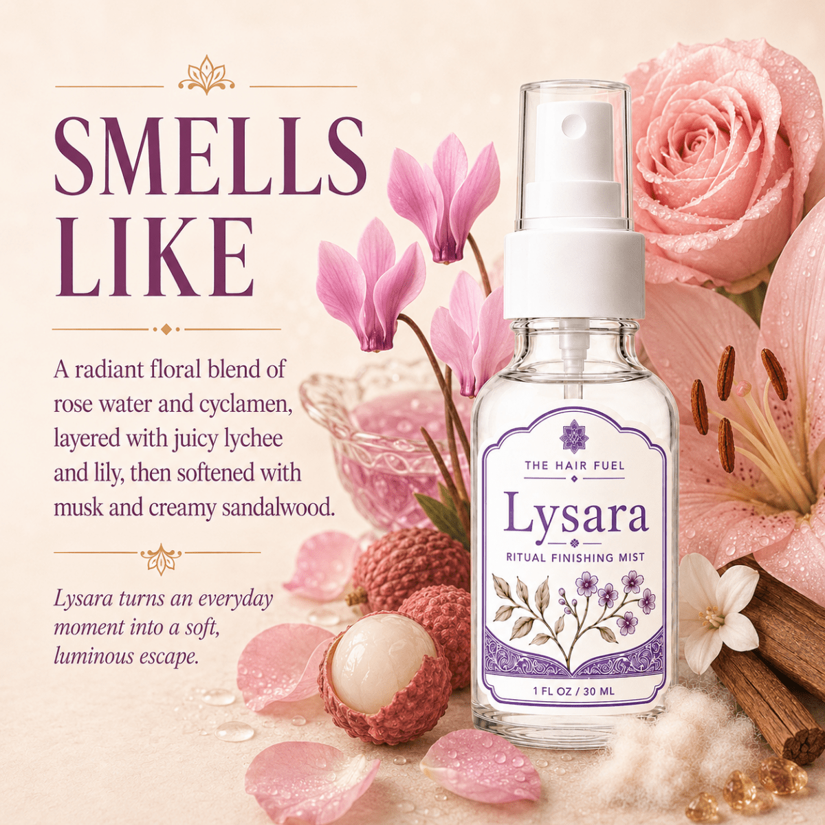 Floral Hair Finishing Mist Mini Trio | Clean, Luxurious &amp; Botanical ScentsThe Hair Fuel