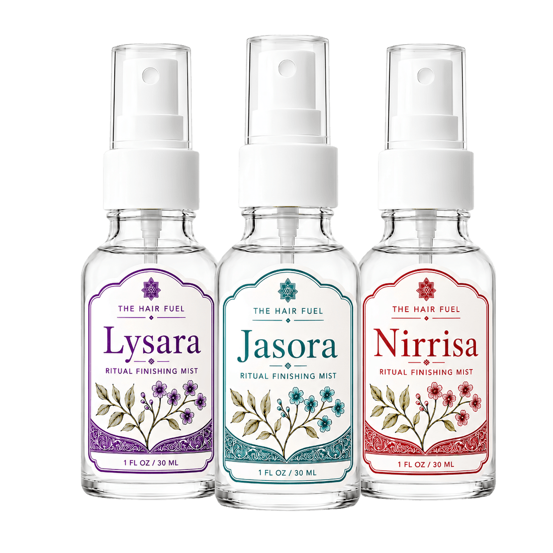 Floral Hair Finishing Mist Mini Trio | Clean, Luxurious &amp; Botanical ScentsThe Hair Fuel