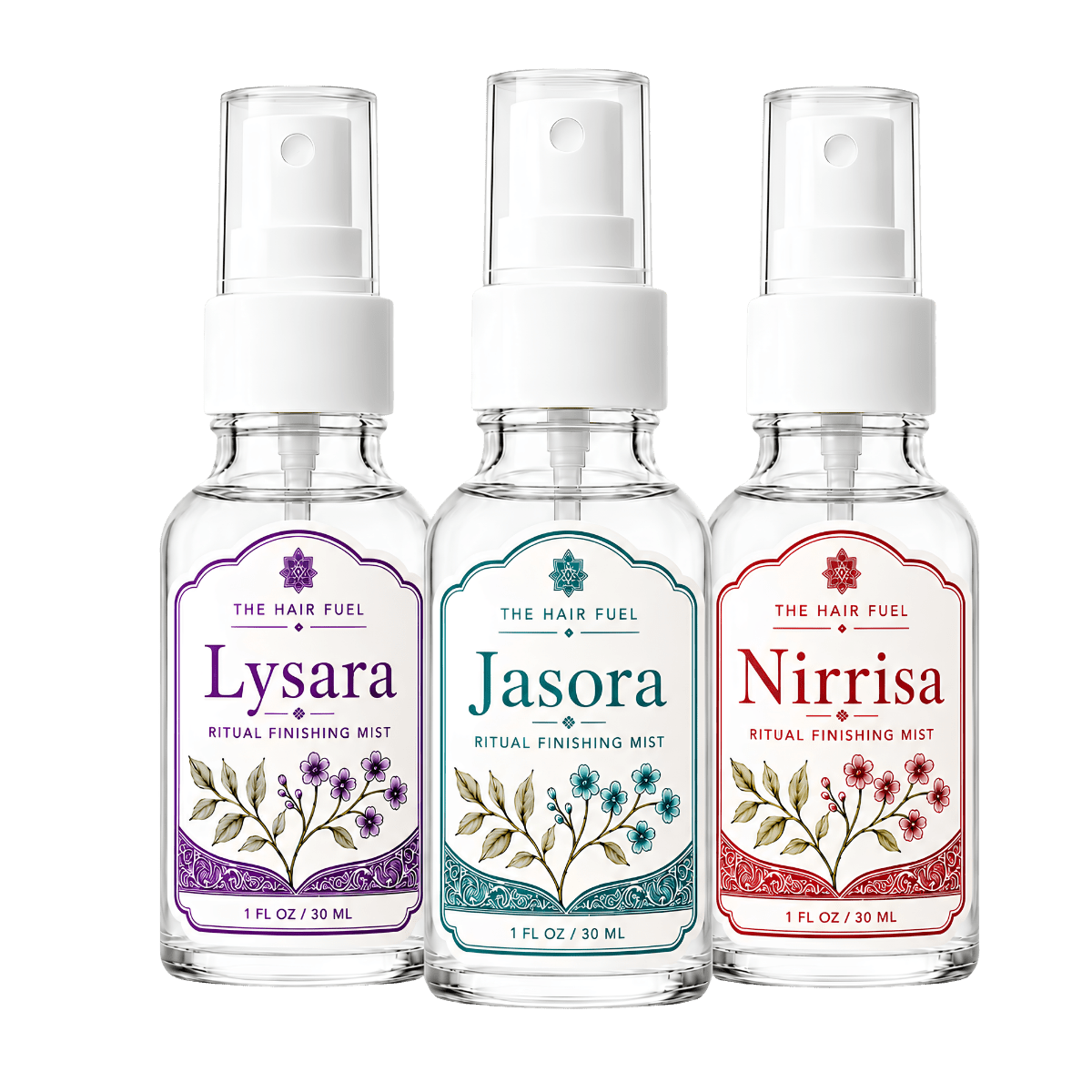 Floral Hair Finishing Mist Mini Trio | Clean, Luxurious &amp; Botanical ScentsThe Hair Fuel