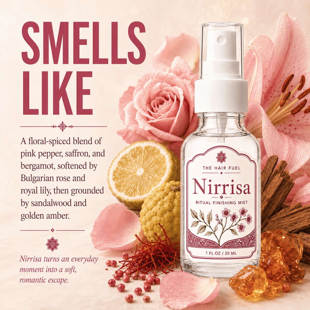 Floral Hair Finishing Mist Mini Trio | Clean, Luxurious &amp; Botanical ScentsThe Hair Fuel