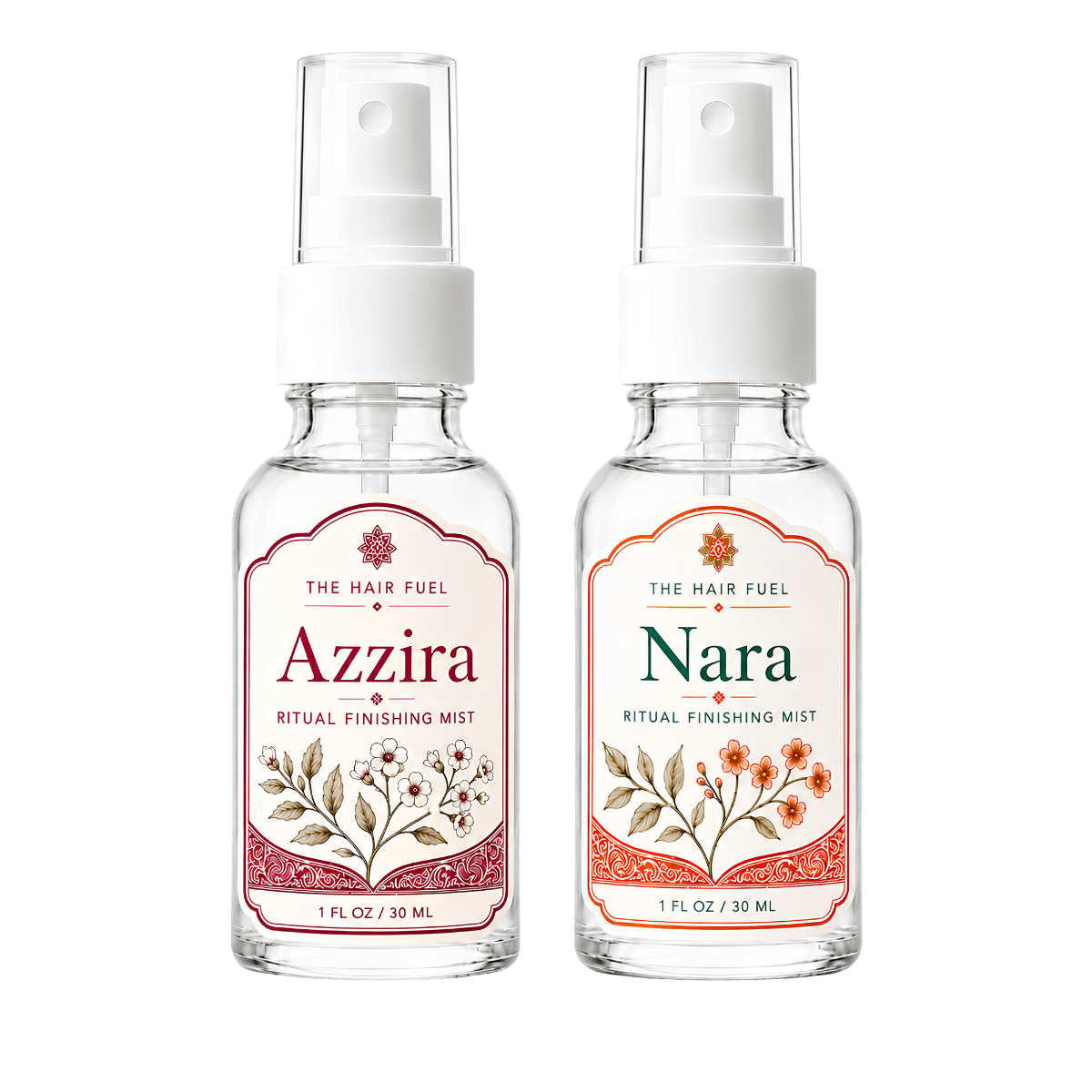 Golden Botanical Hair Finishing Mist Mini Duo | Azzira + NaraThe Hair Fuel