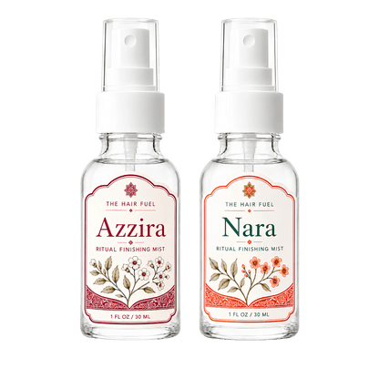 Golden Botanical Hair Finishing Mist Mini Duo | Azzira + NaraThe Hair Fuel