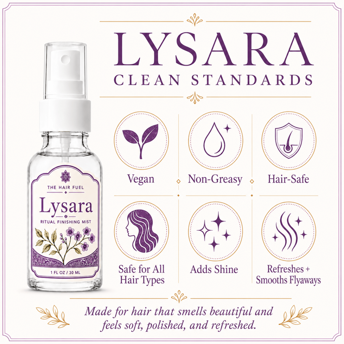 Lysara Hair Perfume Radiant Floral ScentThe Hair Fuel