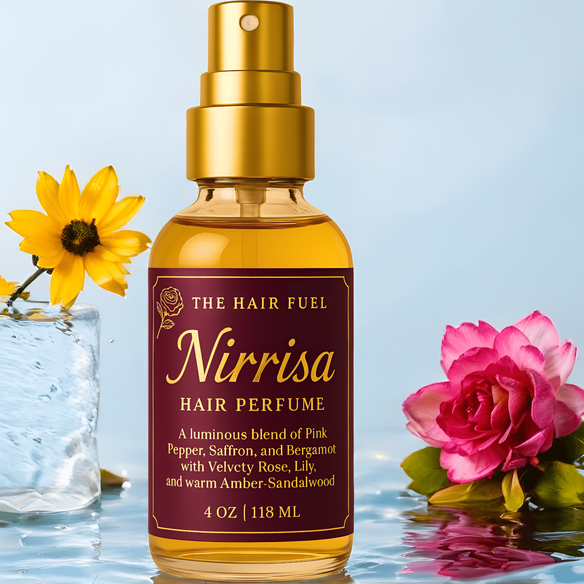 Nirrisa Hair Perfume – Luxurious Floral Hair Mist | Long - Lasting &amp; LightweightThe Hair Fuel