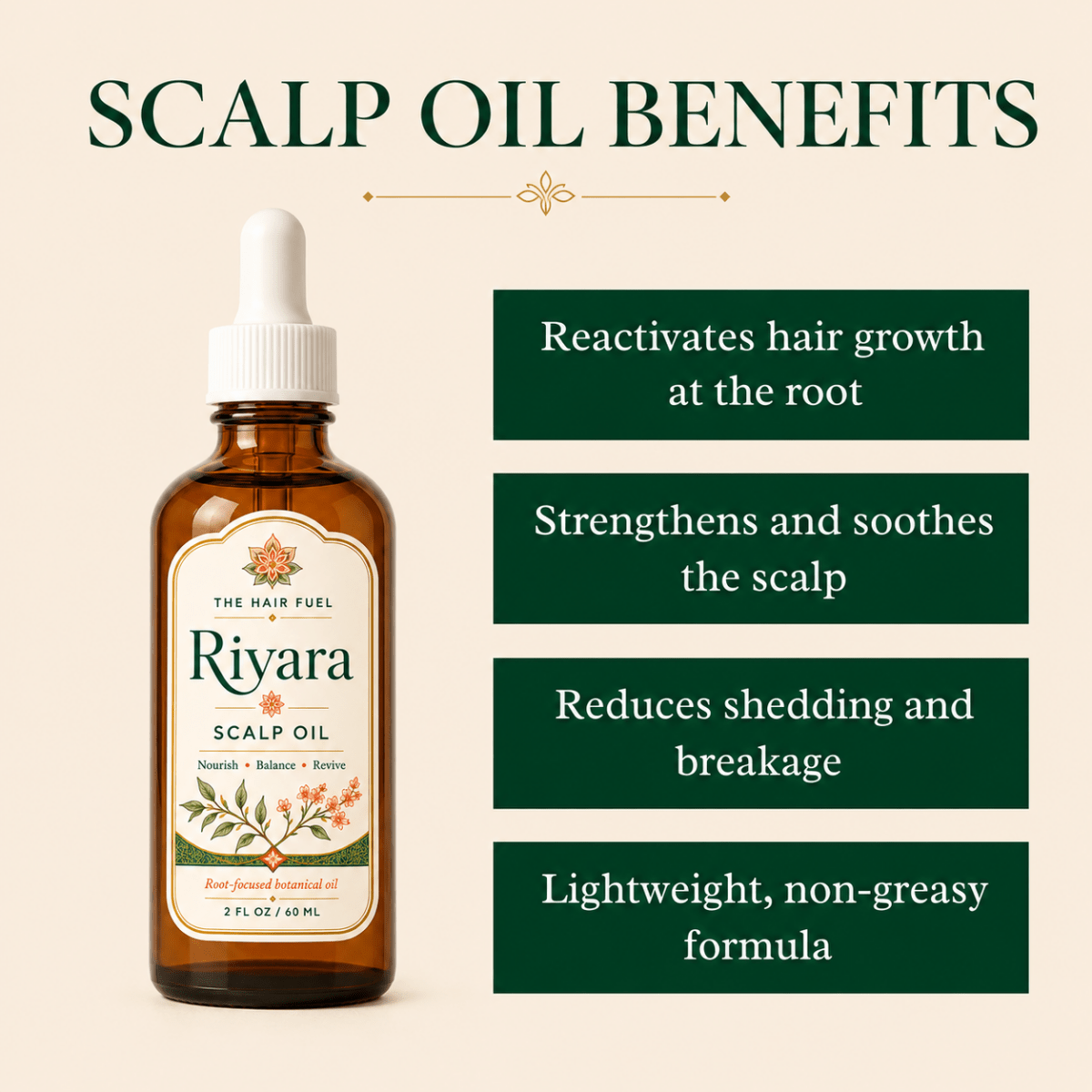 Riyara Root | Activating Scalp Oil for Thinning &amp; SheddingThe Hair Fuel