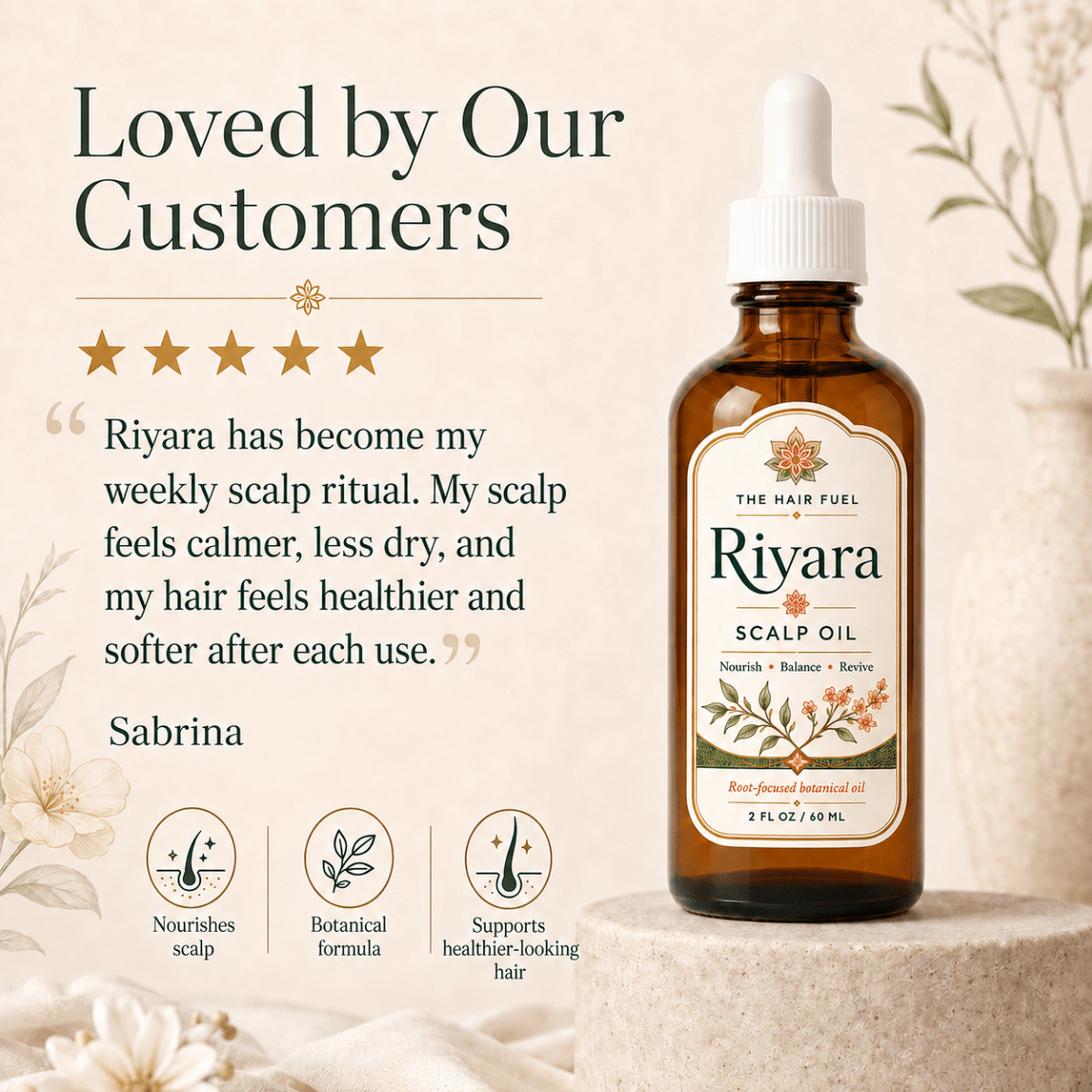 Riyara Scalp Oil &amp; Dermastamp Set for Fuller - Looking HairThe Hair Fuel