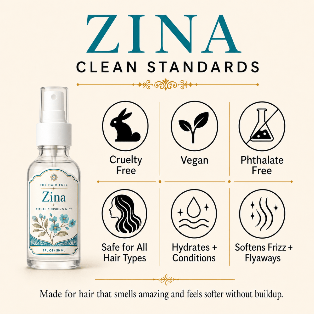 Zina Hair Perfume MistThe Hair Fuel
